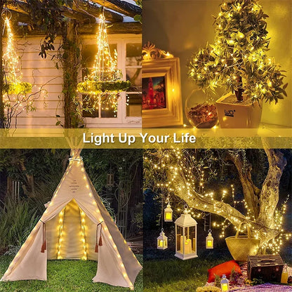 32m Led Solar String Fairy Lights Outdoor Path Garlands Lamp Patio Waterproof Christmas Wedding