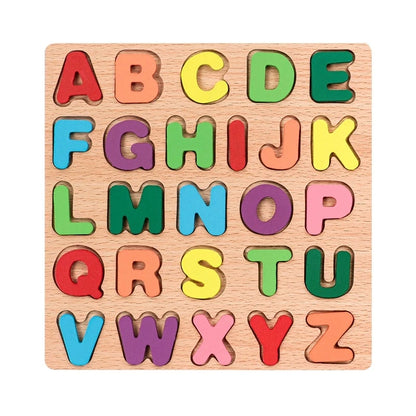 Wooden Alphabet & Number Puzzle Board – Montessori Learning Toy for Kids