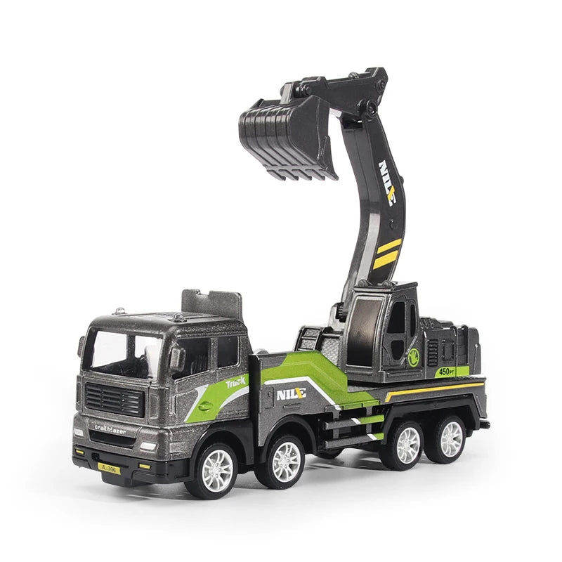 1:50 Scale Die-Cast Construction Vehicle Toy – Truck, Excavator, Crane & More