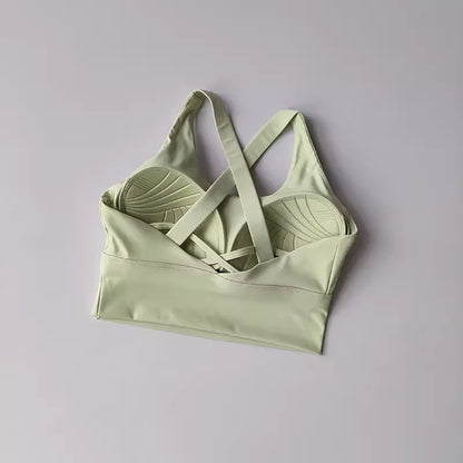 High-Impact Sports Bra with Fixed Removable Pads