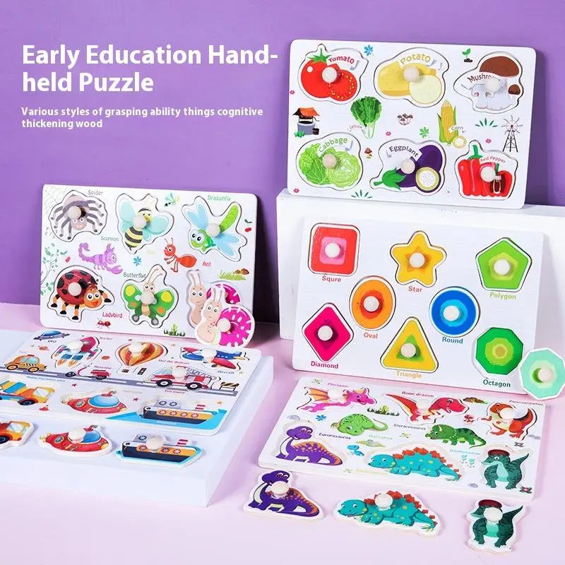 Wooden Montessori Puzzle Toy for Toddlers Ages 1-3