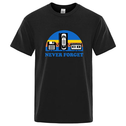 Never Forget Graphic T Shirt Funny Music Cotton Blend Tee