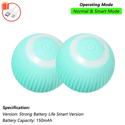 Interactive Cat Ball Toy – Automatic Rolling Ball with Plush Cover & Tail