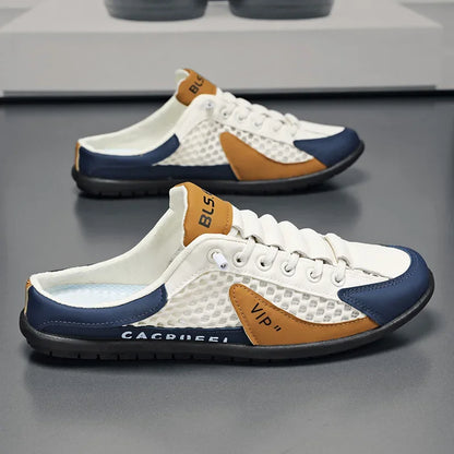 Men's Slip-On Sneaker Mules – Breathable Mesh Casual Shoes