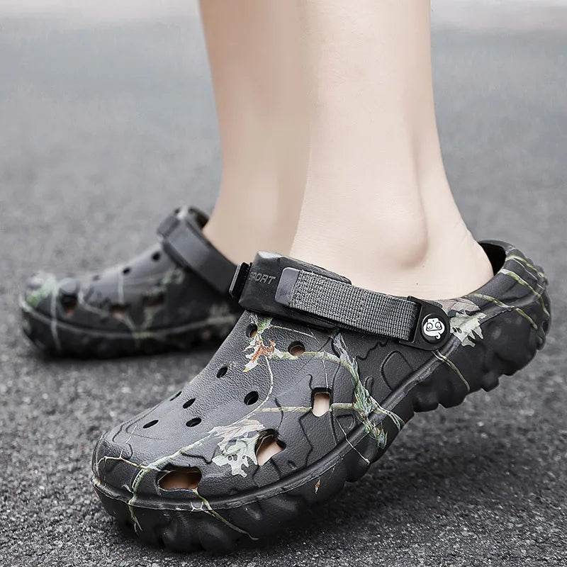 Men's Camo Clogs – Lightweight Non-Slip Garden Sandals