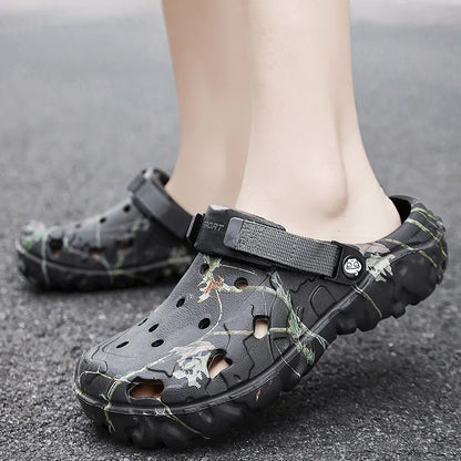 Men's Camo Clogs – Lightweight Non-Slip Garden Sandals