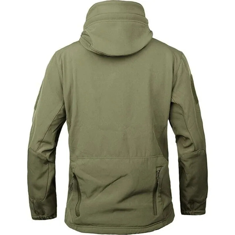 Men's Tactical Soft Shell Jacket – Waterproof Military Hooded