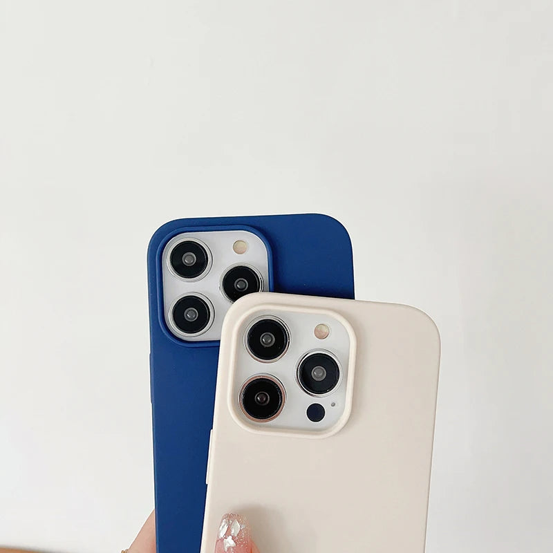 Luxury Candy Color Silicone Soft Case Iphone 16 15 14 13 12 Pro Max Plus Mini Matte Ultra Thin Cover