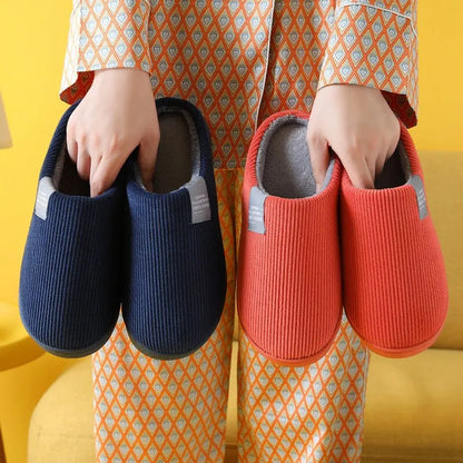 Women S Men Thick Soft Bottom Home Slippers Household Plush Anti-Slip Thermal Indoor Winter - Soft