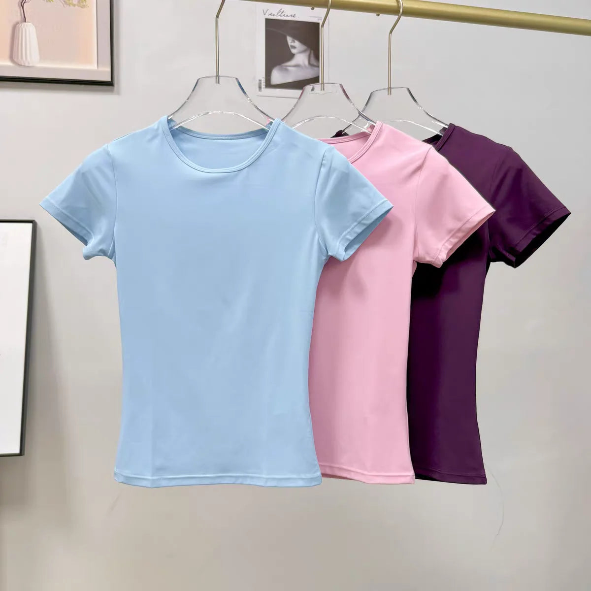 Women's Quick Dry Workout T-Shirt Slim Fit Yoga Top