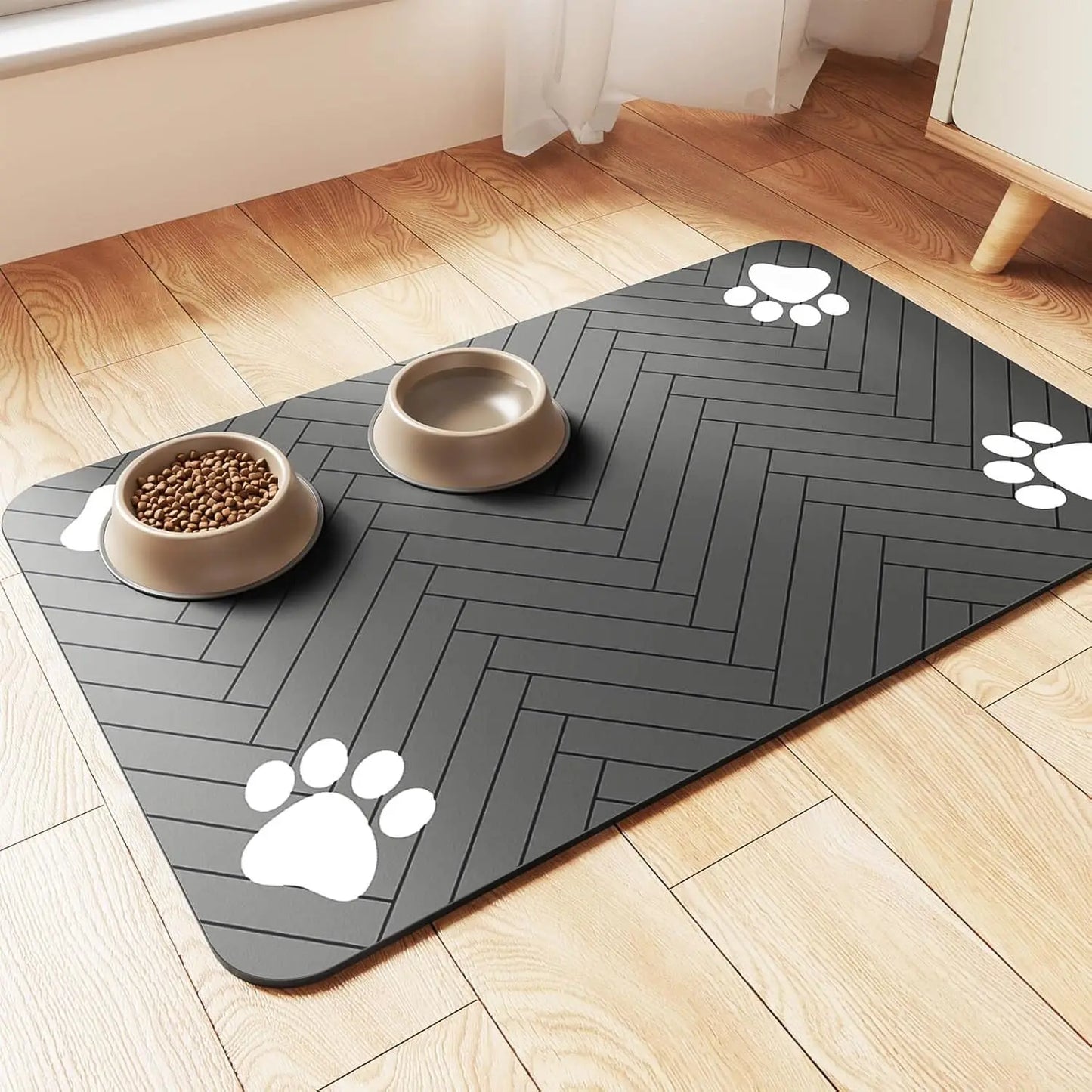 Pet Feeding Mat – Absorbent Quick-Dry Placemat for Dogs & Cats