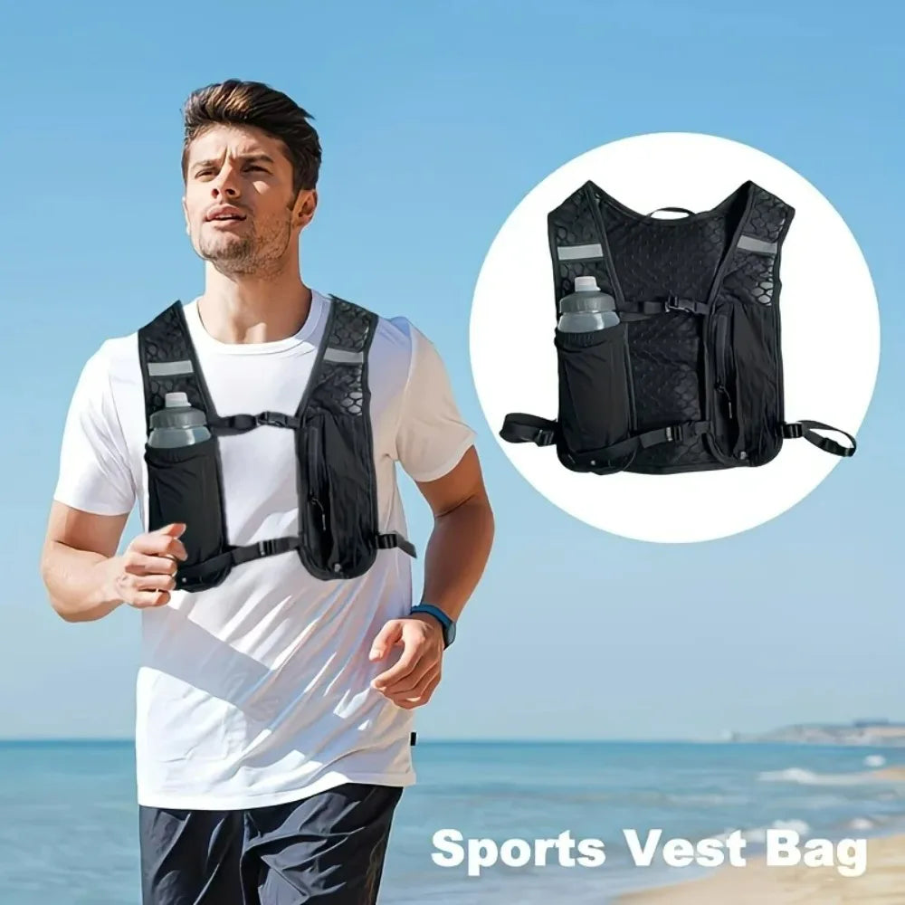 Running Vest Backpack – Lightweight Hydration Chest Pack with Phone Pocket