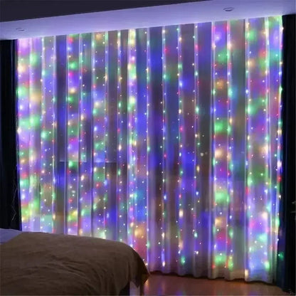 Remote Control Usb Fairy Lights 3m Led Curtain String Christmas Home Bedroom Decor Festive Party