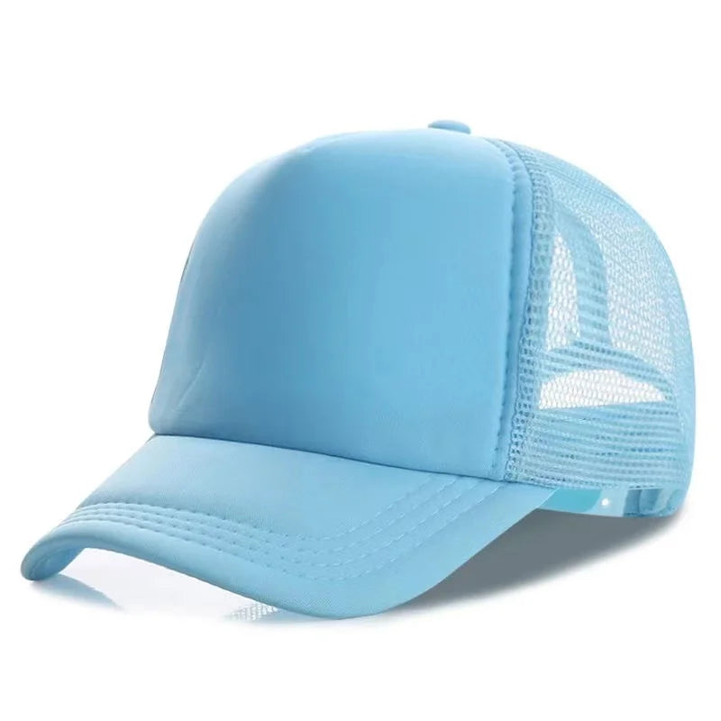 Custom Logo Mesh Trucker Hat – 5-Panel Snapback Baseball Cap for Men & Women