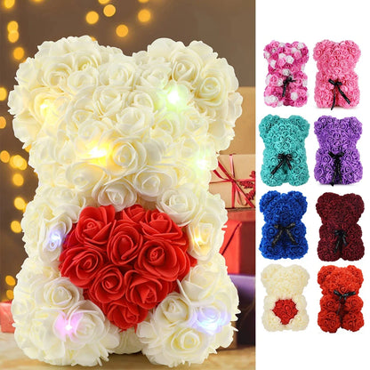 1pc 25m Artificial Flower Eternal Rose Teddy Bear Mom Mother S Day Birthday Valentine Anniversary
