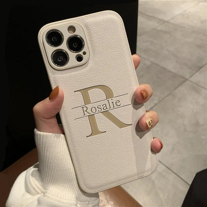 Personalized Customized Initials Name Case Iphone 17 16 15 14 13 12 11 Pro Max Plus Big Letter Laser