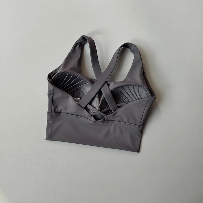 High-Impact Sports Bra with Fixed Removable Pads