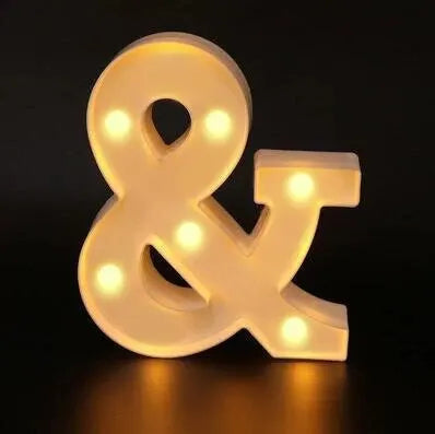 Number Letter Lamp Luminous Alphabet Led Lights Decororation Night Light Home Wedding Birthday