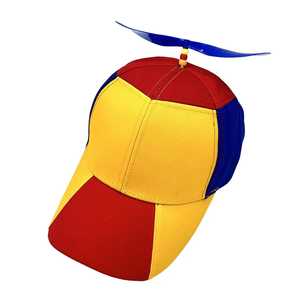 Propeller Beanie Hat – Funny Rainbow Helicopter Cap for Kids