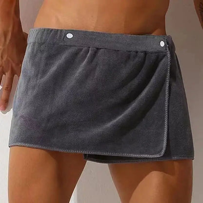 Men's Wearable Bath Towel Wrap – Absorbent Beach & Swim Skirt