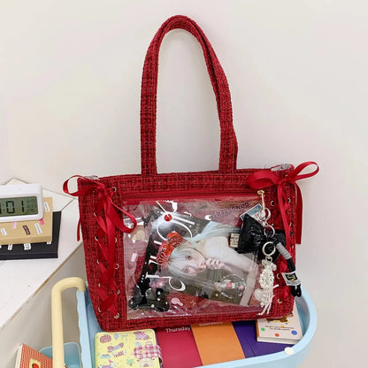 Ita Bag Transparent Window Tote – Y2K Kawaii Crossbody Shoulder Bag