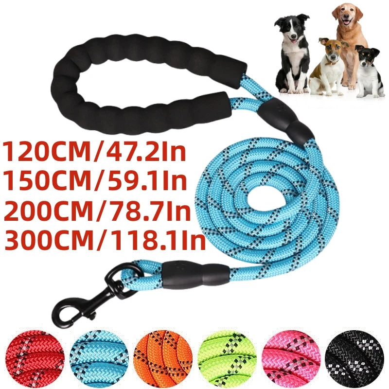 Strong Dog Leash with Soft Handle – Multiple Sizes & Colors