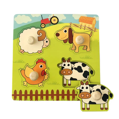 Wooden Montessori Puzzle Toy for Toddlers Ages 1-3
