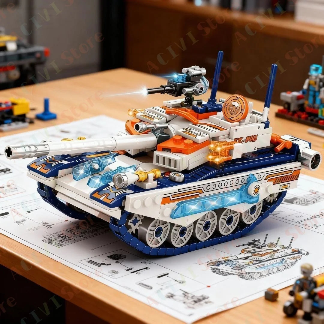 Navy Warship Building Block Model Kit – Compatible with LEGO Construction Sets