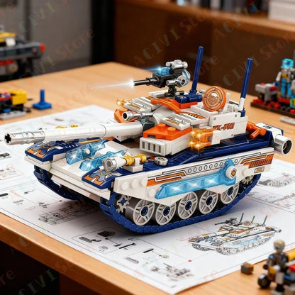 Navy Warship Building Block Model Kit – Compatible with LEGO Construction Sets