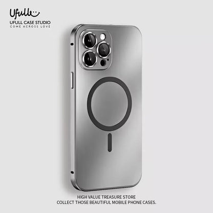 Aluminum Metal Frame Magnetic Case Iphone 13 12 14 15 16 17 Pro Max Magsafe Wireless Charging Lens