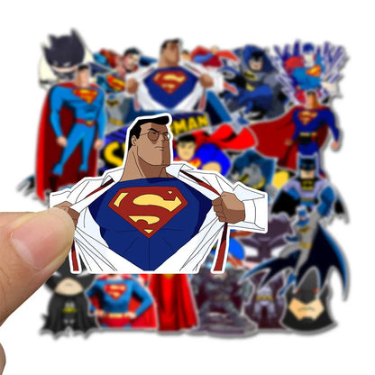 Superhero Sticker Pack 45pcs – Batman & Superman Decals for Kids