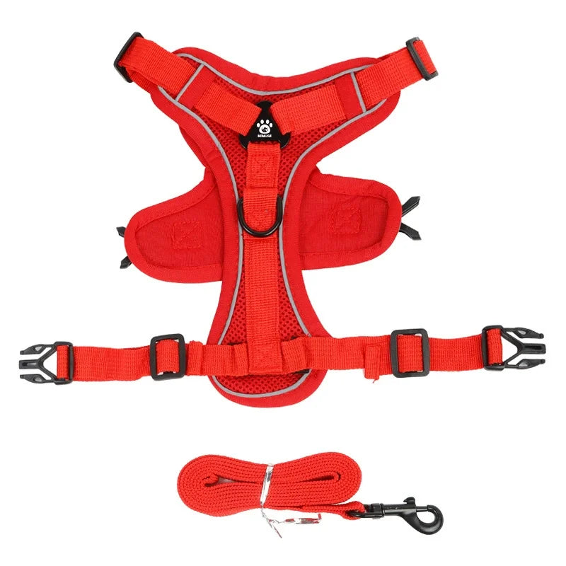 No-Pull Dog Harness & Leash Set – Adjustable Reflective Vest