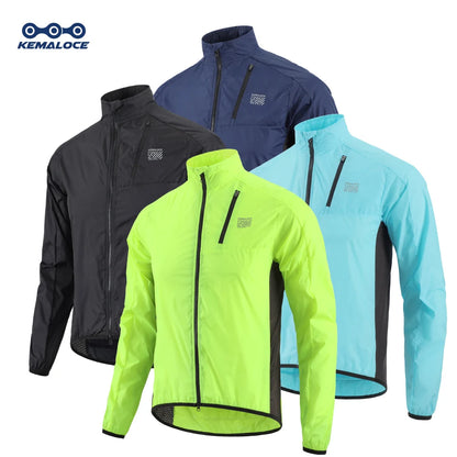 Men's Windproof Cycling Jacket – Ultralight Long Sleeve Bike Jersey