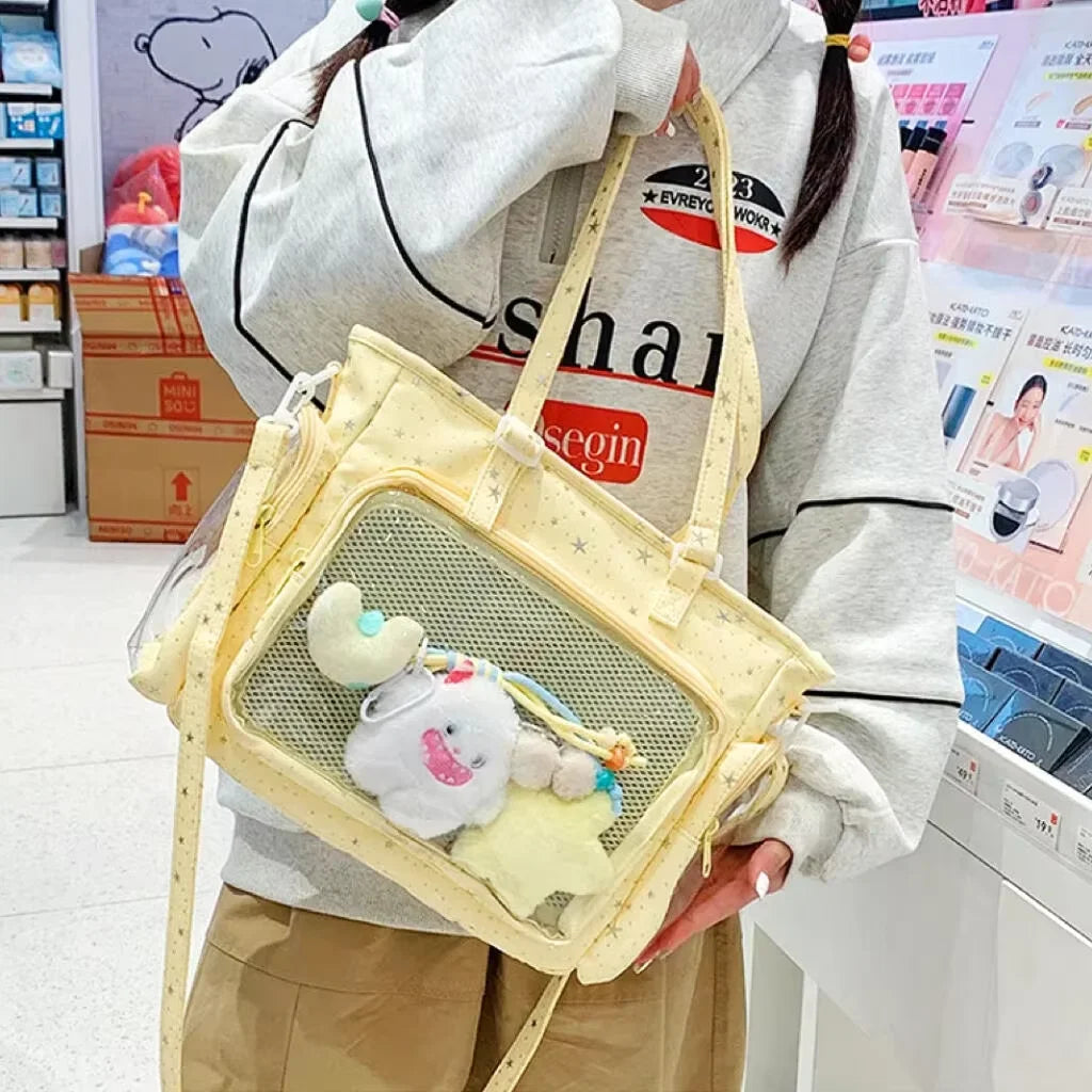 Ita Bag Transparent Window Tote – Y2K Kawaii Crossbody Shoulder Bag