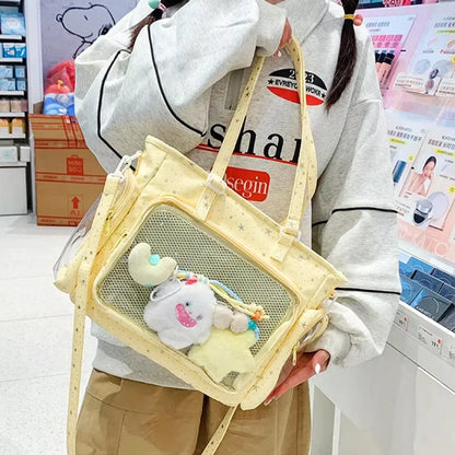 Ita Bag Transparent Window Tote – Y2K Kawaii Crossbody Shoulder Bag