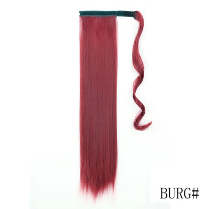 Wrap Around Ponytail Extension – Long Straight Synthetic Clip-In