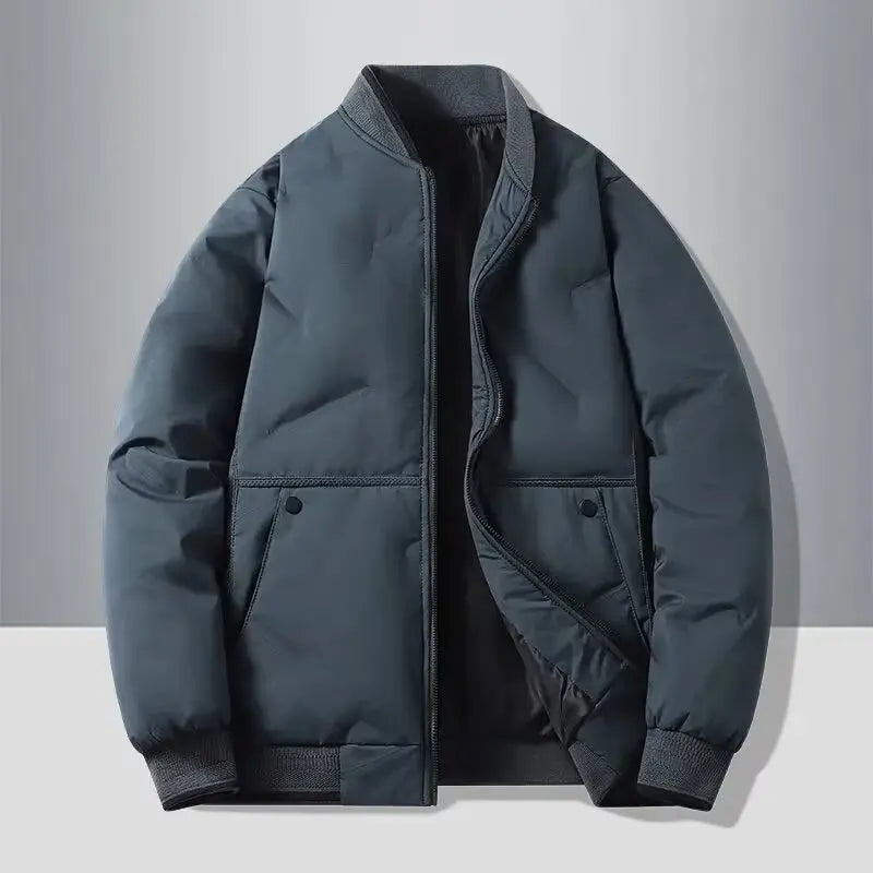 Men's Cotton Padded Bomber Jacket – Warm Winter Coat