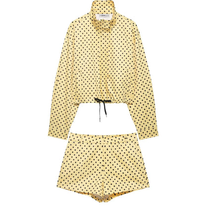 Women's Polka Dot Jacket & Shorts Set