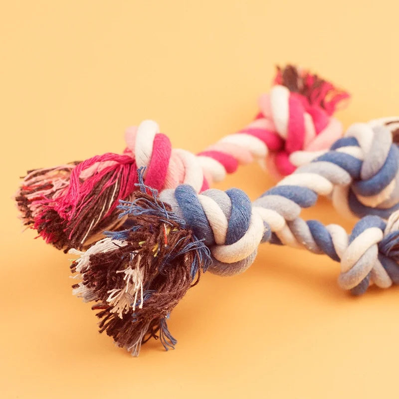 Dog Rope Toy Double Knot Cotton Chew Toy for Puppies & Cats