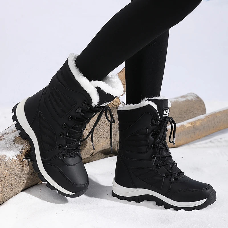 Women's Snow Boots – Waterproof High-Top Winter Ankle Boots