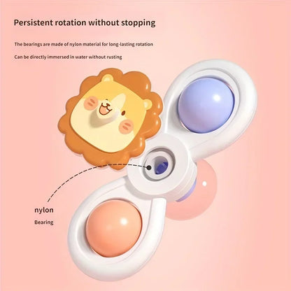 Suction Cup Spinner Toys for Baby Bath (3-Pack)