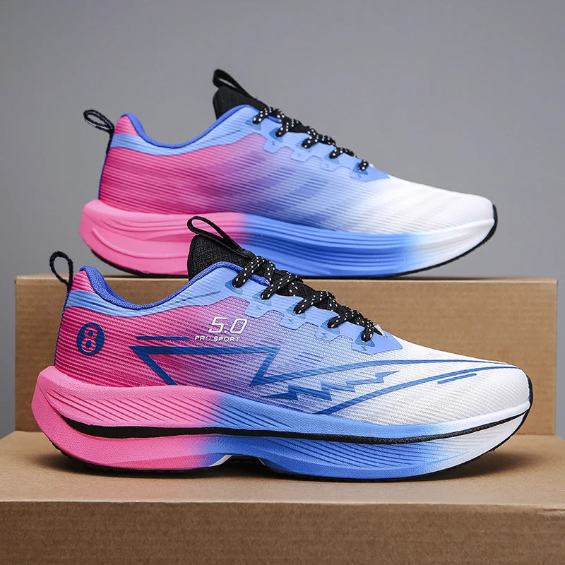 Carbon Plate Running Shoes – Soft Cushion Shock-Absorbing Unisex Sneakers