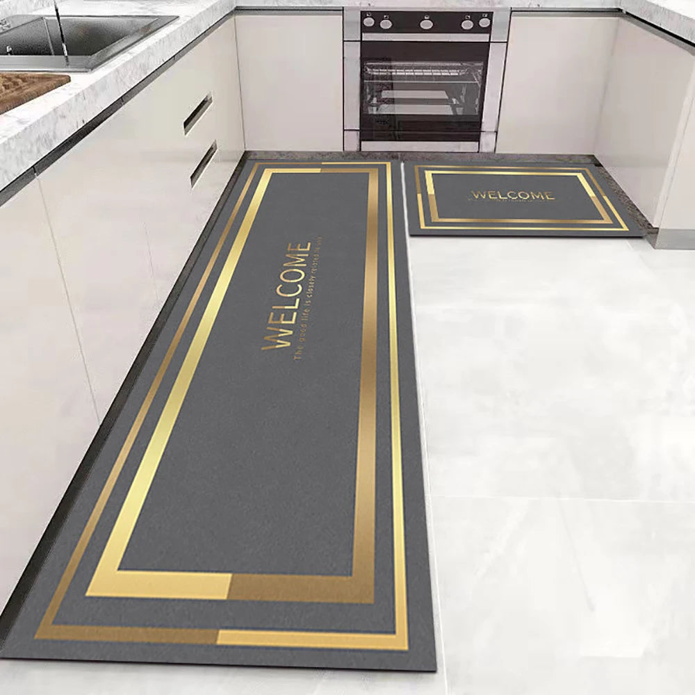 Anti-Slip Kitchen Floor Mat Set – Soft Washable Area Rug for Kitchen, Bedroom & Hallway