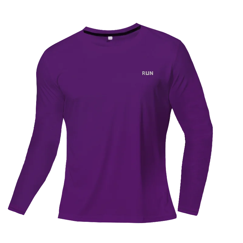 Men's Long Sleeve Quick-Dry Running Shirt for Gym & Sports