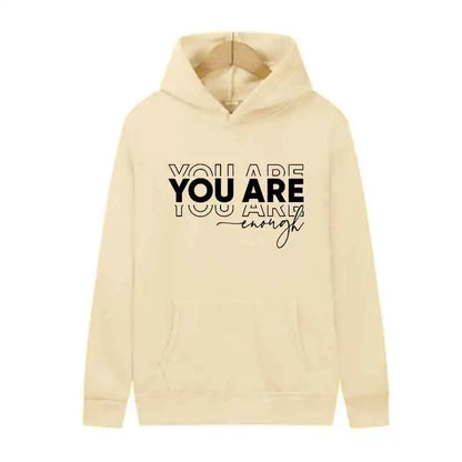 Letter Print Hoodie Casual Streetwear Jogging Pullover Sweatshirt