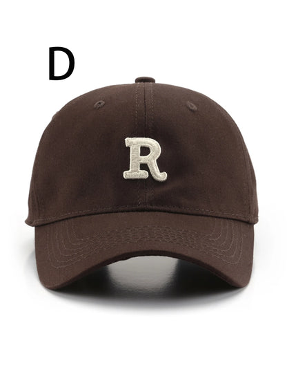 Letter R Embroidered Baseball Cap – Unisex Cotton Dad Hat