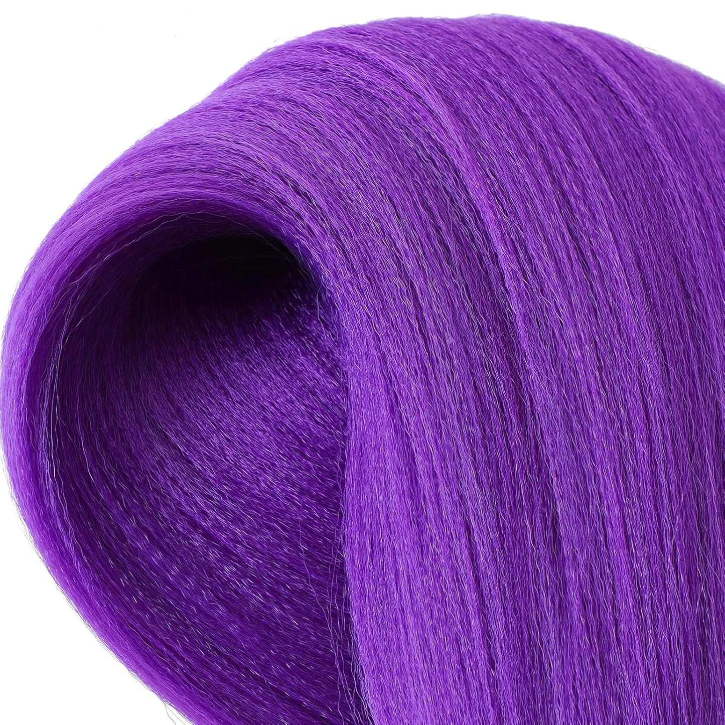 Purple Pre-Stretched Braiding Hair 24 Inch – Yaki Texture Synthetic Braid Extensions
