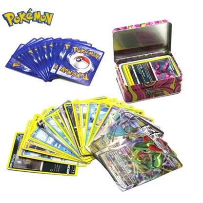 Pokemon TCG Metal Tin Box with 42 Cards – Random Design