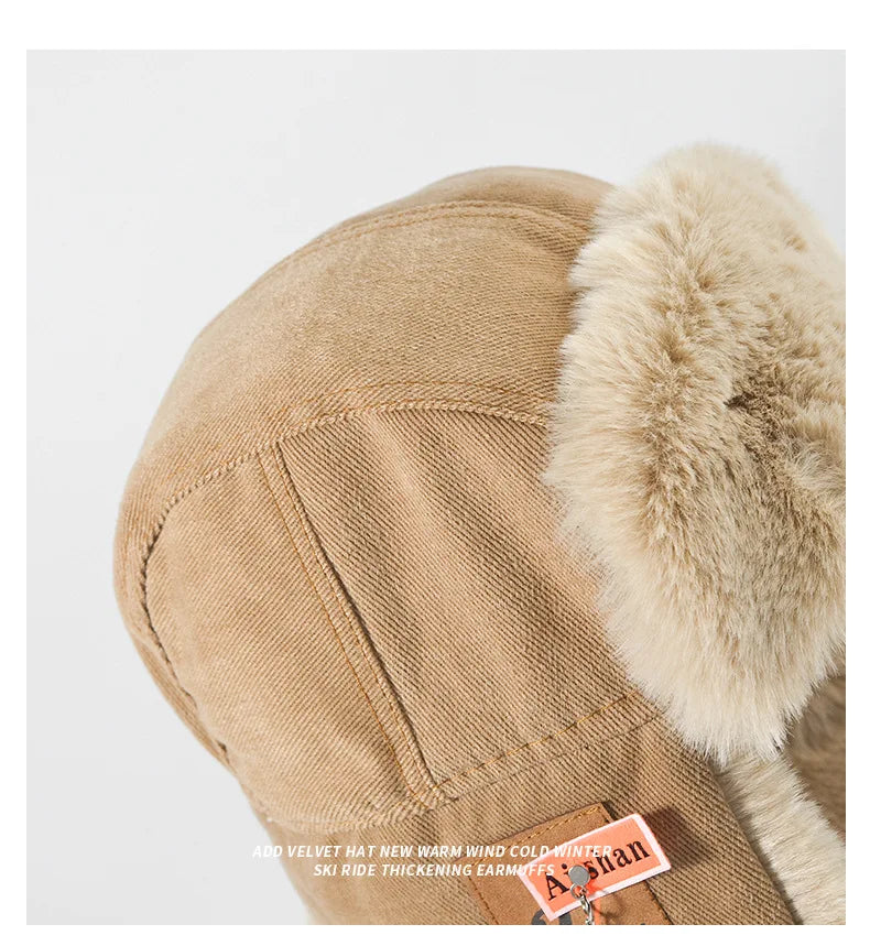 Russian Ushanka Trapper Hat – Faux Fur Bomber Cap with Ear Flaps