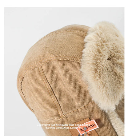 Russian Ushanka Trapper Hat – Faux Fur Earflap Winter Cap